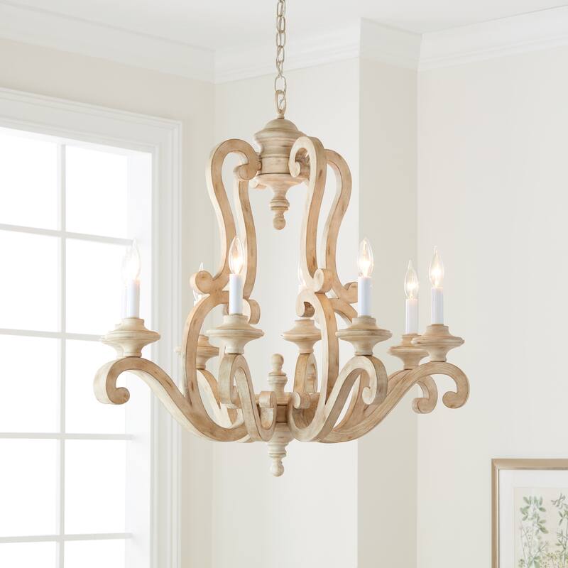 Kichler Lighting Hayman Bay Collection 8-light Distressed Antique White Chandelier