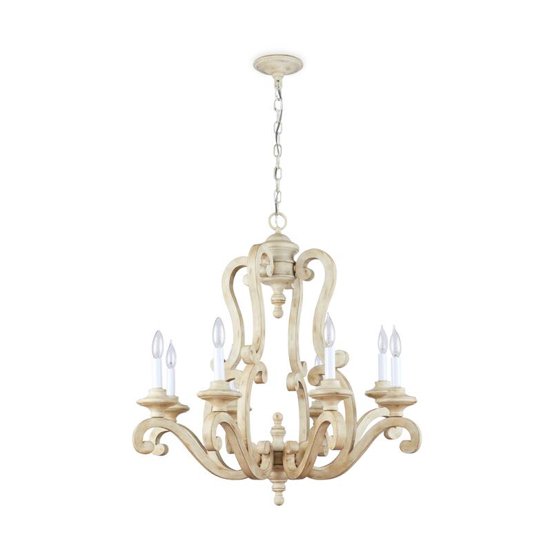 Kichler Lighting Hayman Bay Collection 8-light Distressed Antique White Chandelier