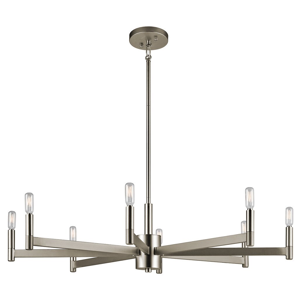 Kichler Lighting Erzo Collection 8-light Satin Nickel Chandelier - Chandeliers For Bedrooms by Overstock.com