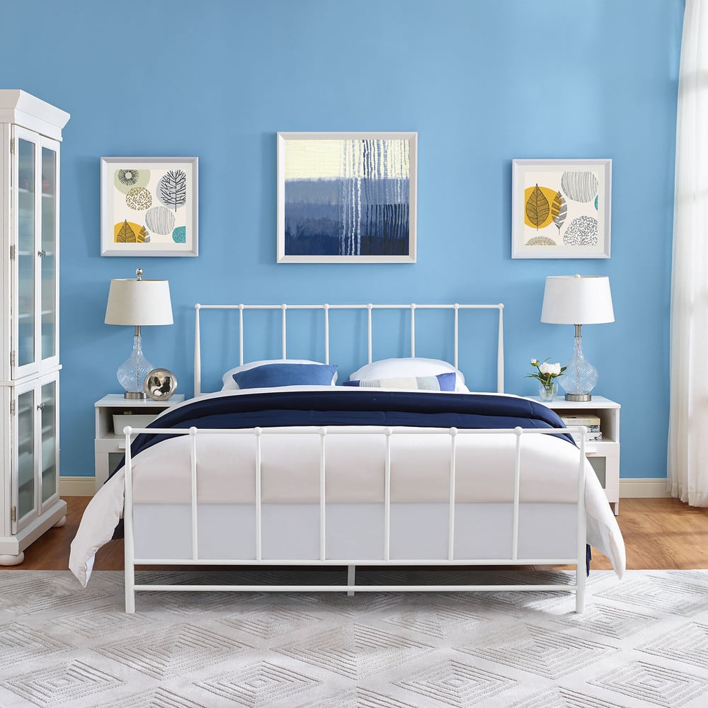 Estate Cottage White Platform Bed