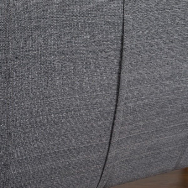 Rhodes Polyacrylic Blend Indoor MidCentury Modern Tufted Sofa Steel