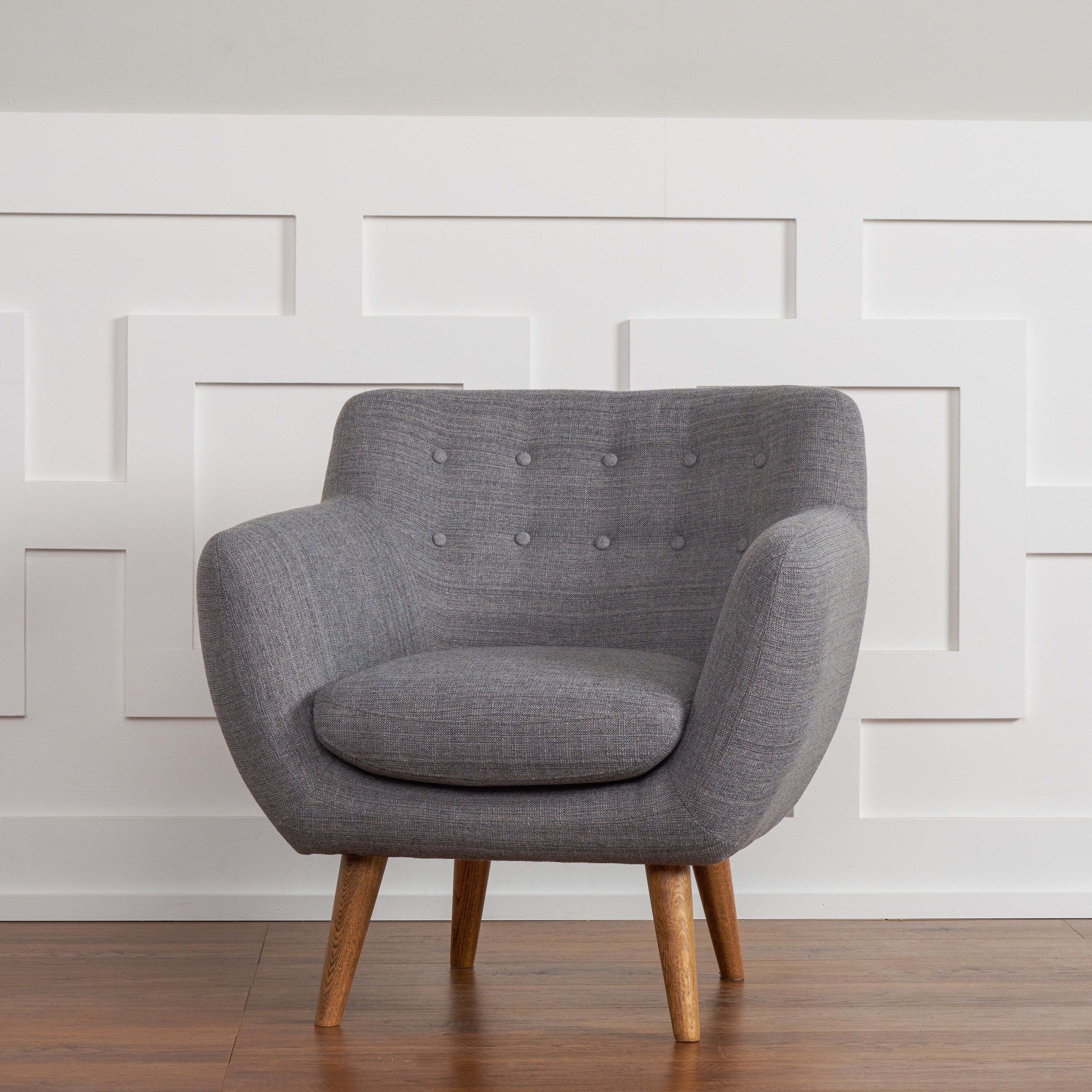 rhodes mid century modern tufted armchair