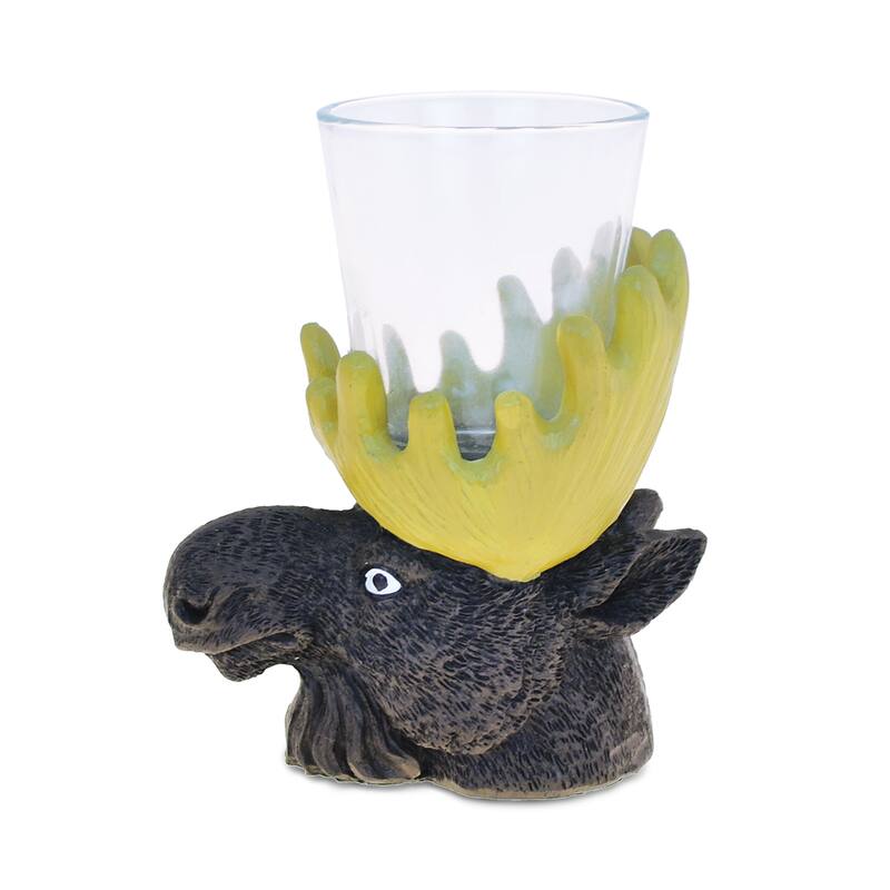 Moose Moose Cool Animal Animal Theme Head Shot Glass