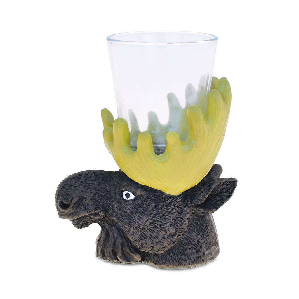 Moose Moose Cool Animal Animal Theme Head Shot Glass