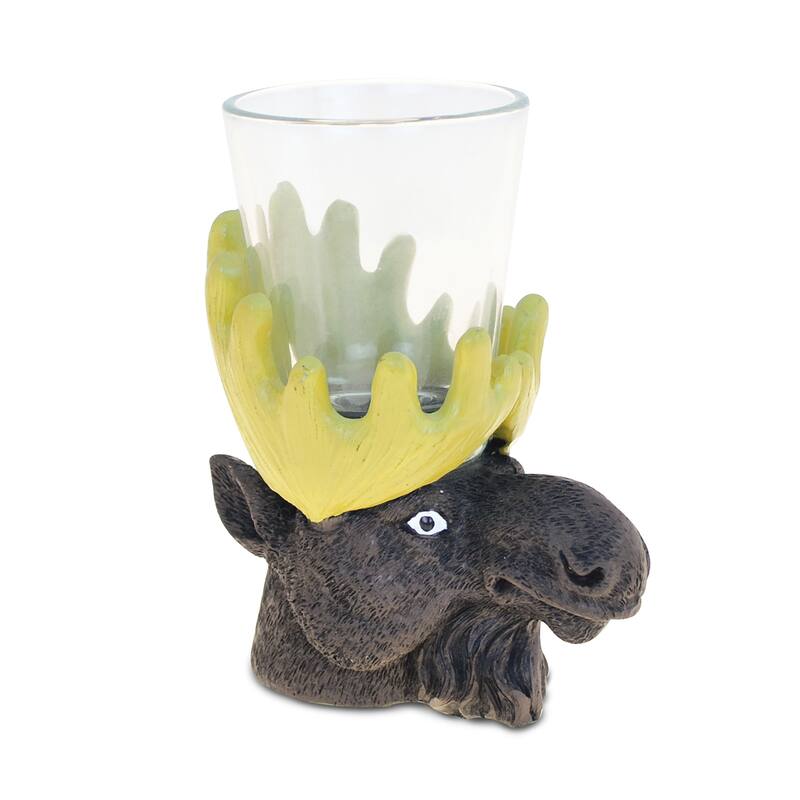 Moose Moose Cool Animal Animal Theme Head Shot Glass