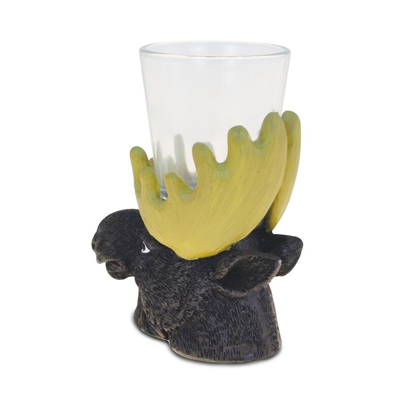 Moose Moose Cool Animal Animal Theme Head Shot Glass