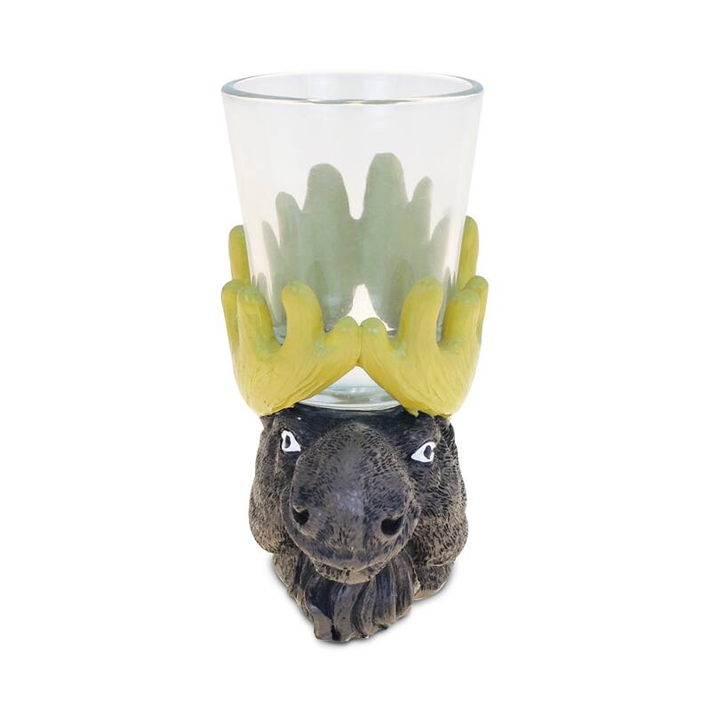 Moose Moose Cool Animal Animal Theme Head Shot Glass