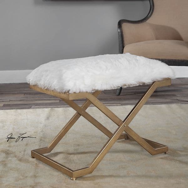 Uttermost Farran Fur Small Bench 13620479