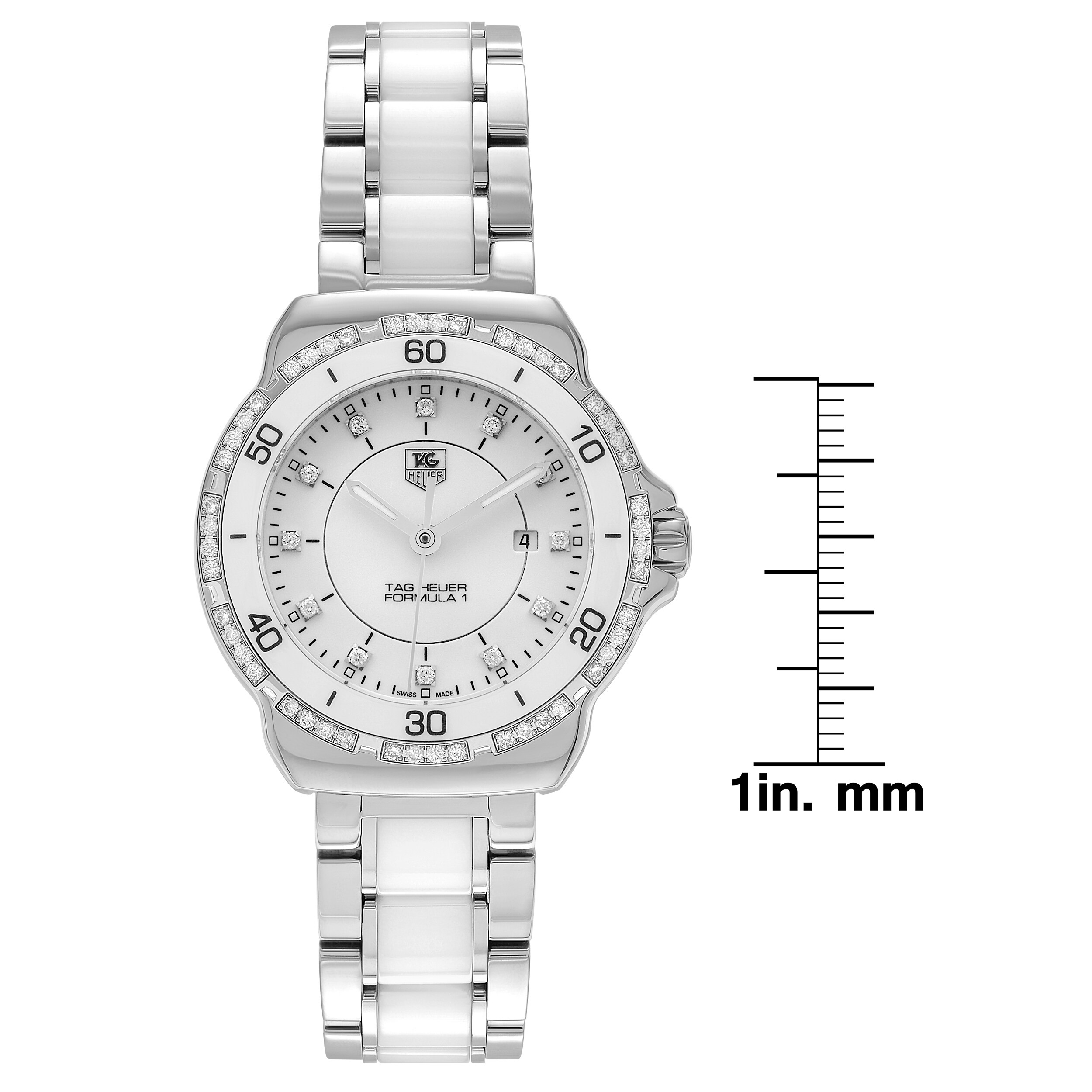 Shop Tag Heuer Women S Formula 1 Wah1313 Ba0868 1 3 Ct Diamond Tdw Stainless Steel Ceramic Link Watch Overstock 13620936