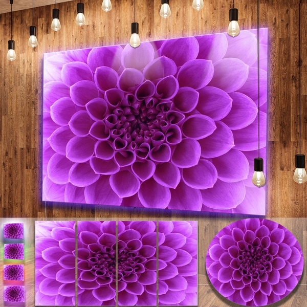 Shop Designart 'Light Purple Abstract Flower Petals' Modern Floral