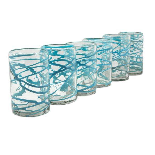 Swirl Crystal Highball Glasses Set of 6