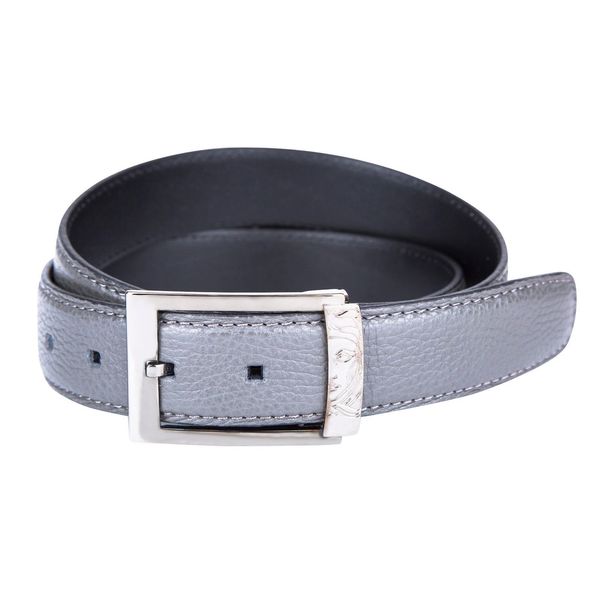 Versace Collection Men's Grey Leather Belt - Overstock - 13621407