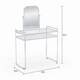 Silver Orchid Pontoppidan 2-piece Vanity Table and Stool Set - Thumbnail 4
