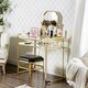 Silver Orchid Pontoppidan 2-piece Vanity Table and Stool Set - Thumbnail 5