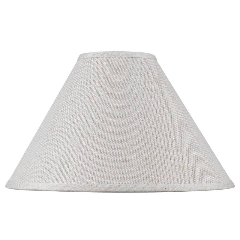 White Fine Burlap Hardback Lamp Shade