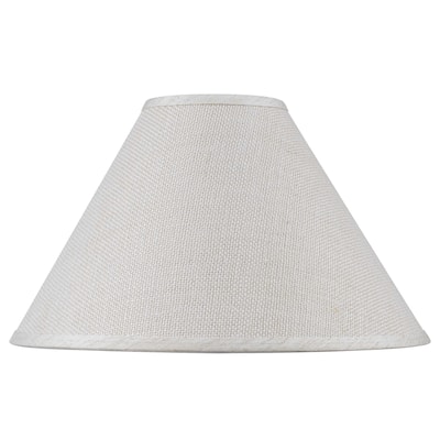 White Fine Burlap Hardback Lamp Shade