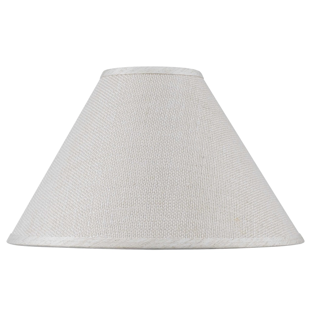 White Fine Burlap Hardback Lamp Shade