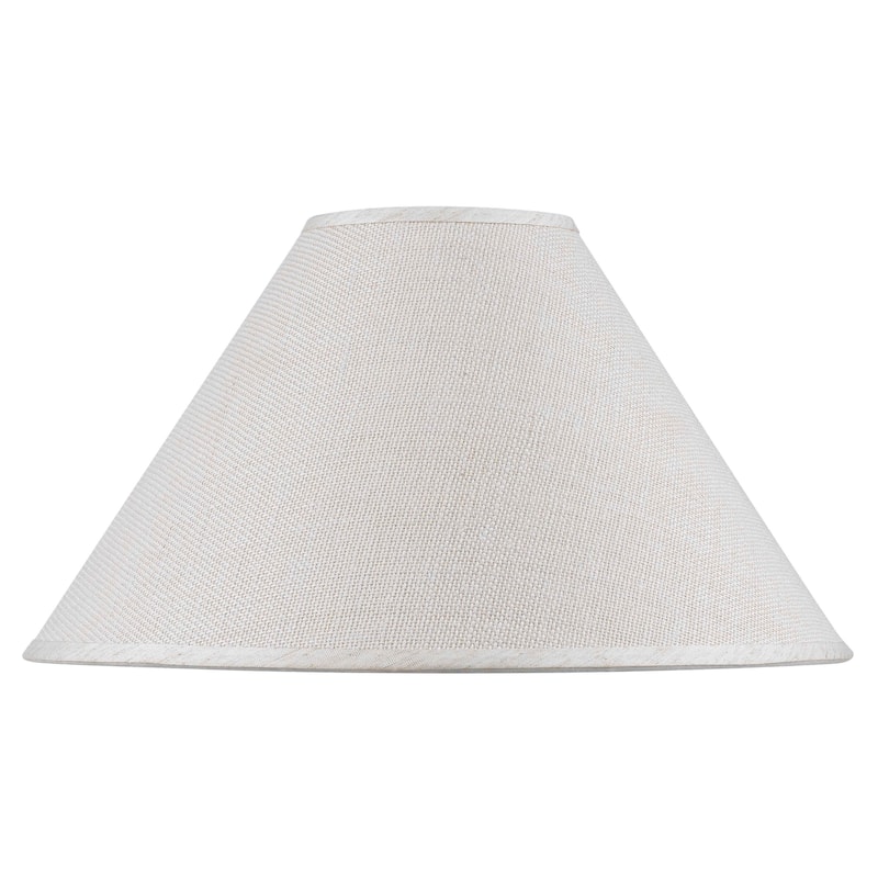White Hardback Fine Burlap Shade