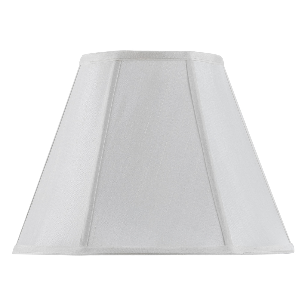 White Fabric and Metal Vertical-piped Basic Empire Shade