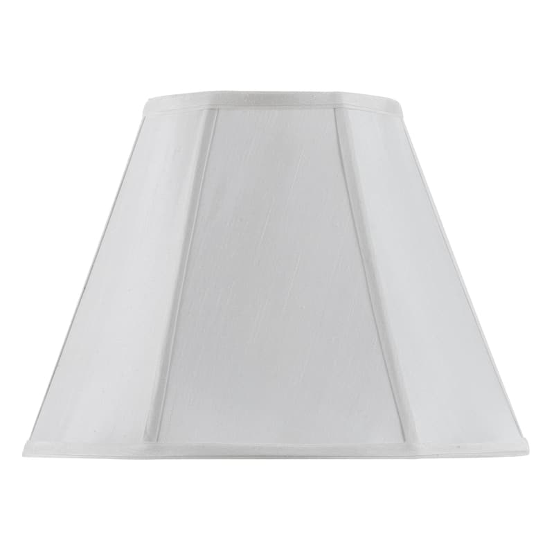 White Fabric and Metal Vertical-piped Basic Empire Shade