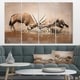 Designart 'Gemsbok Antelopes Fighting' African Metal Wall Art ...