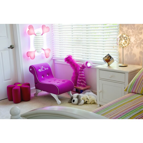 pink fur lamp