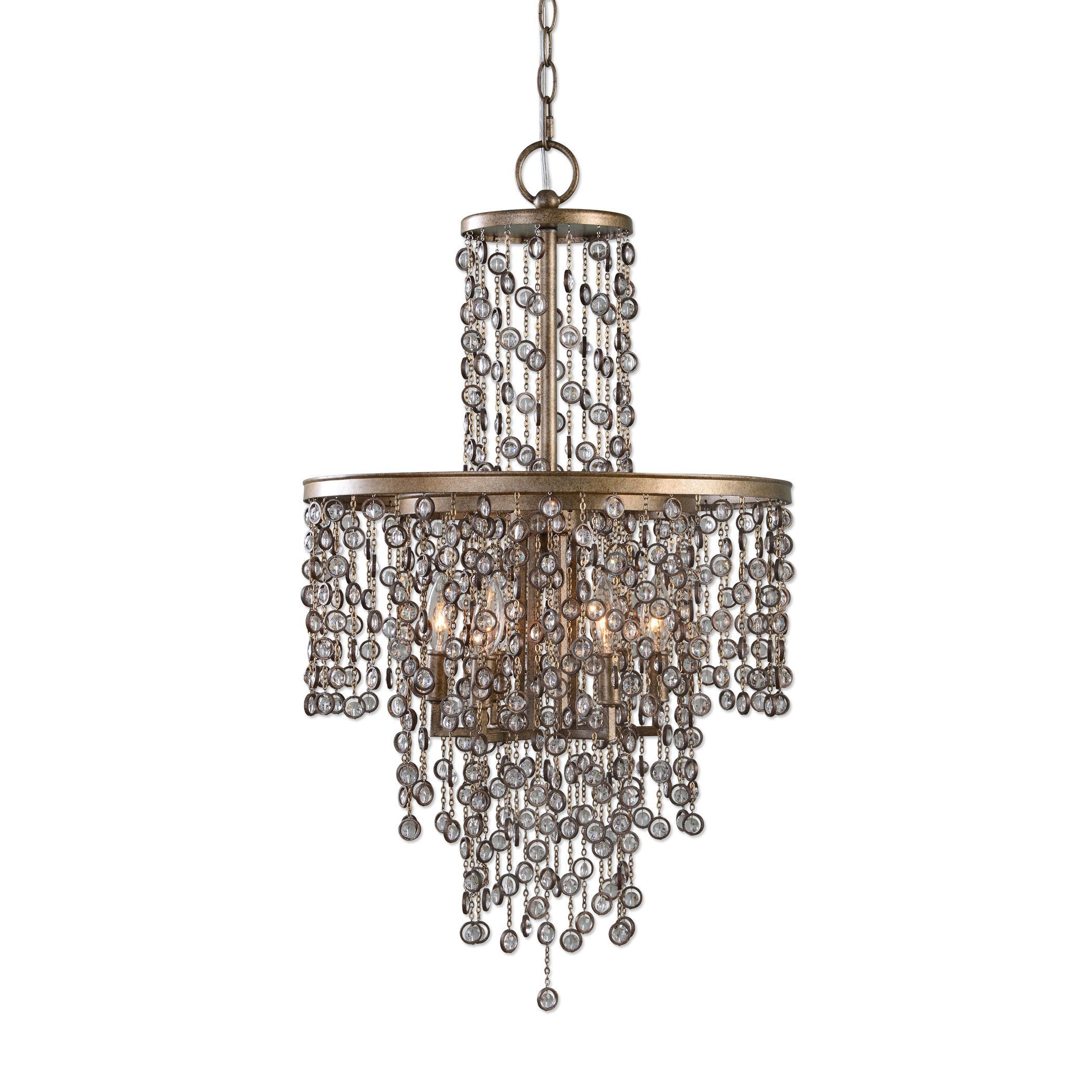 Uttermost Valka 6 Light Crystal Chandelier (Light) - Chandeliers For Bedrooms by Overstock.com