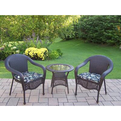 Merit Resin Wicker Chairs and Side Table Set