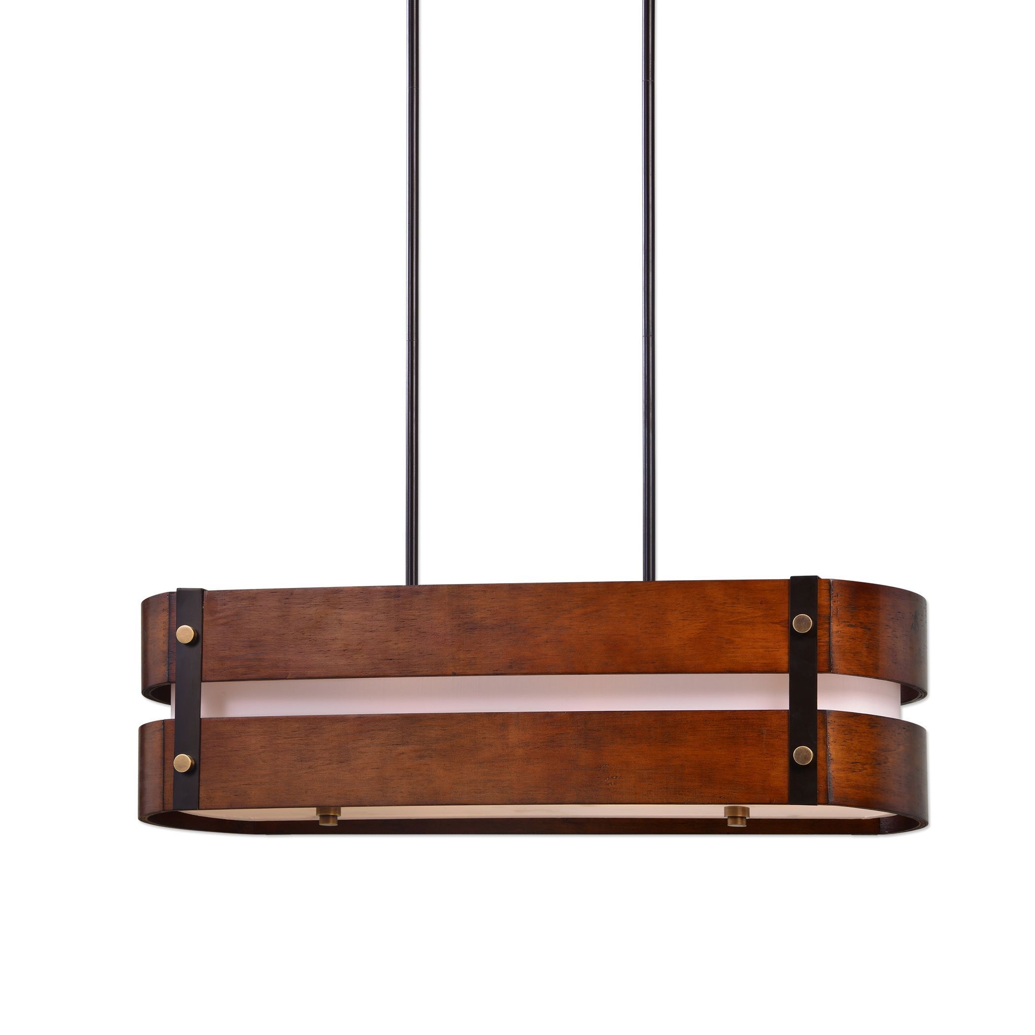 Uttermost Milford 4 Light Oval Wood Chandelier (Light) - Chandeliers For Bedrooms by Overstock.com