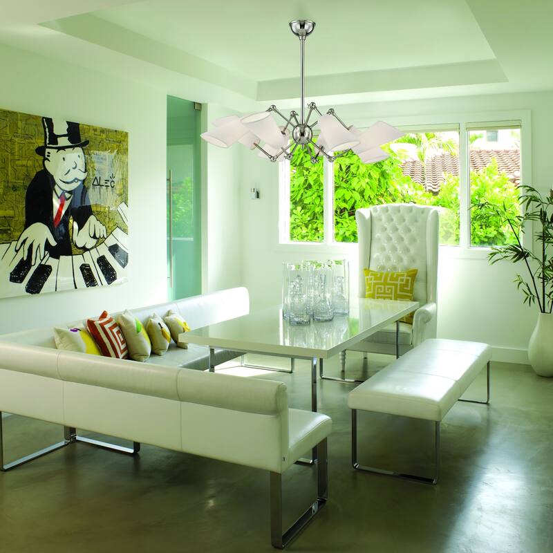 Hudson Valley Buckingham 12 Light Polished Nickel Chandelier