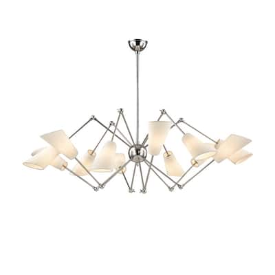 Hudson Valley Buckingham 12 Light Polished Nickel Chandelier