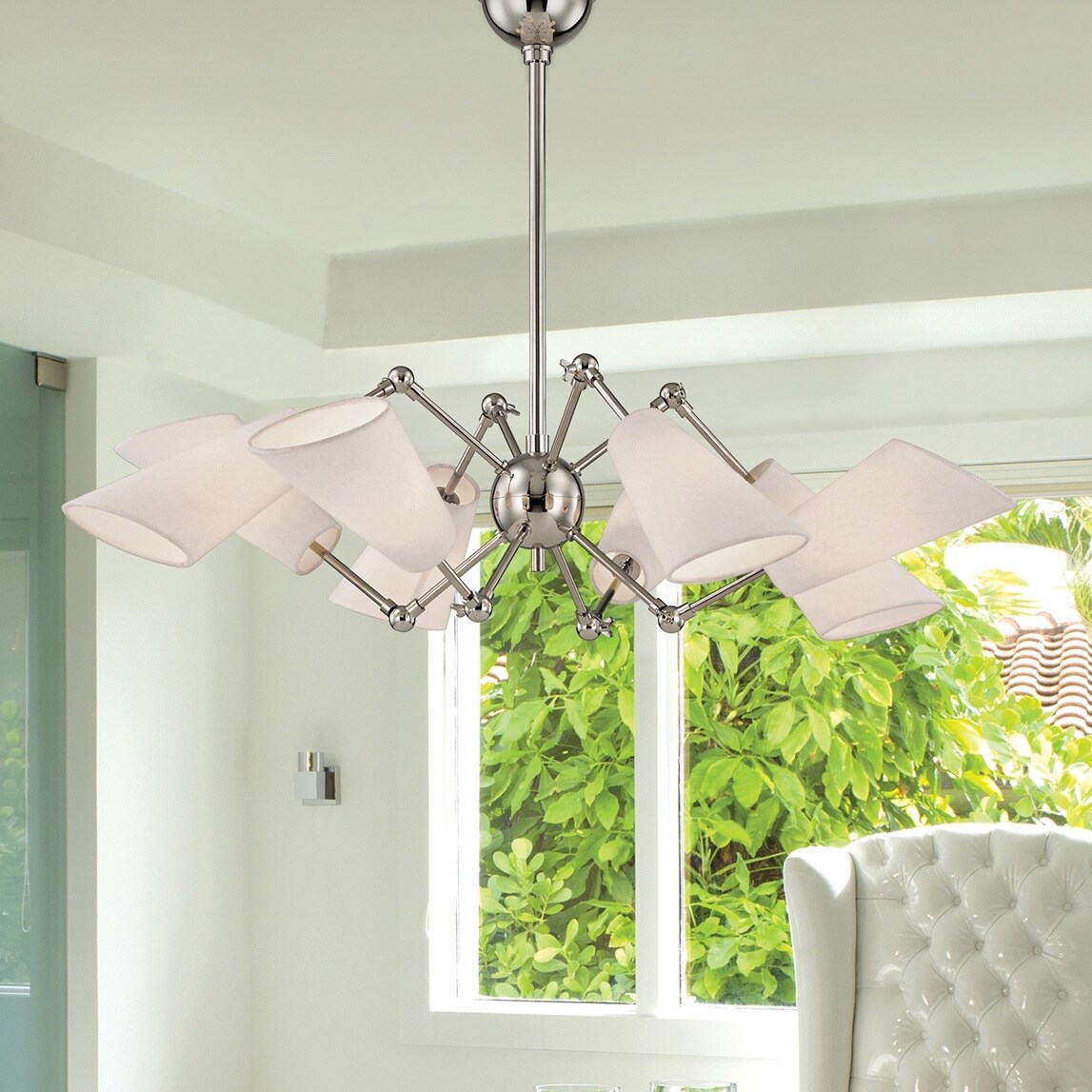 Hudson Valley Buckingham 8 Light Polished Nickel Chandelier (Polished Nickel) - Chandeliers For Bedrooms by Overstock.com