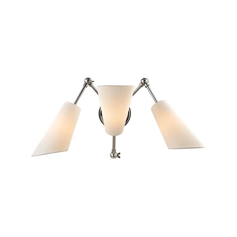 Hudson Valley Buckingham 3 Light Polished Nickel Wall Sconce