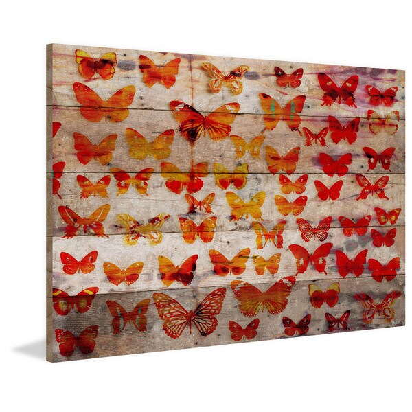 Handmade Parvez Taj - Cheerful Print on Reclaimed Wood