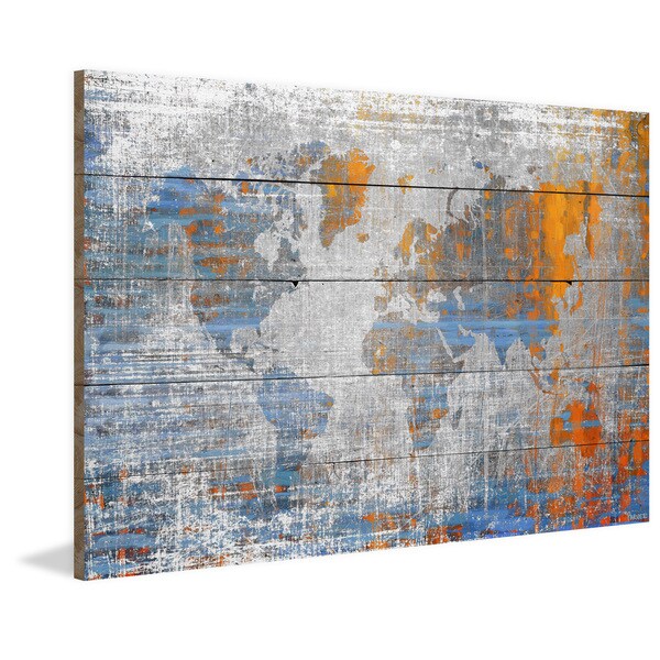 Handmade Parvez Taj - Oceans Journey Print on Reclaimed Wood