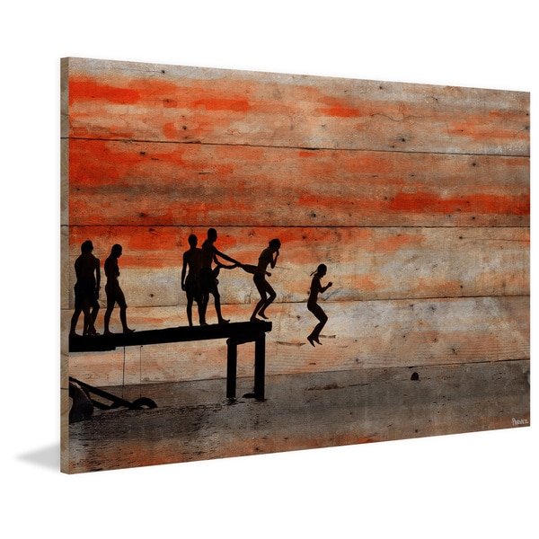 Handmade Parvez Taj - Caught Ya Print on Reclaimed Wood