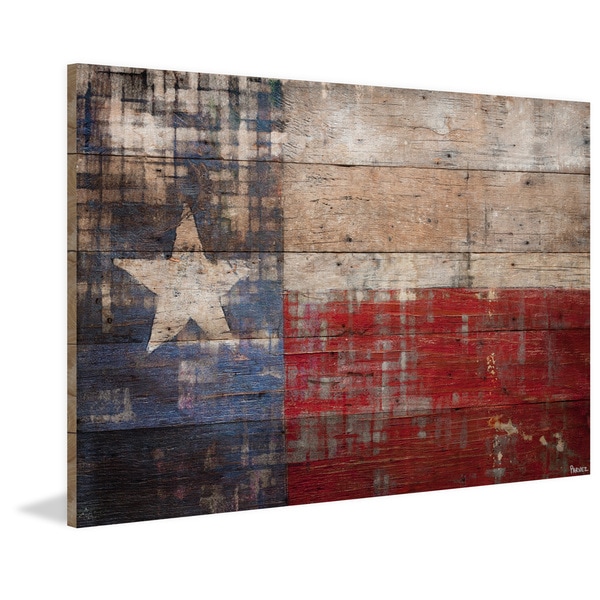 Handmade Parvez Taj - Texas Work Print on Reclaimed Wood