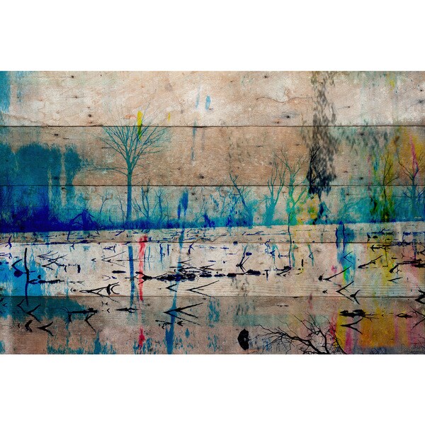 Handmade Parvez Taj - Morrison Lake Print on Reclaimed Wood