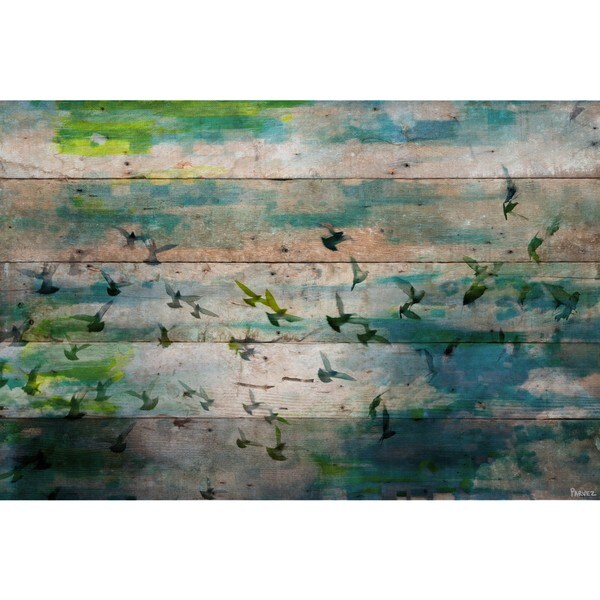 Handmade Parvez Taj - Marsh Print on Reclaimed Wood