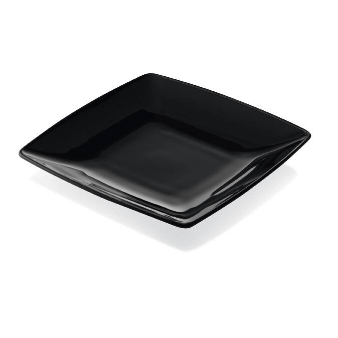 Majestic Gifts Quality Black Glass 6-inch x 6-inch Plates
