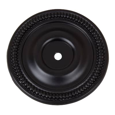 GlideRite 2.5-inch Matte Black Round Backplates (Pack of 10 or 25)