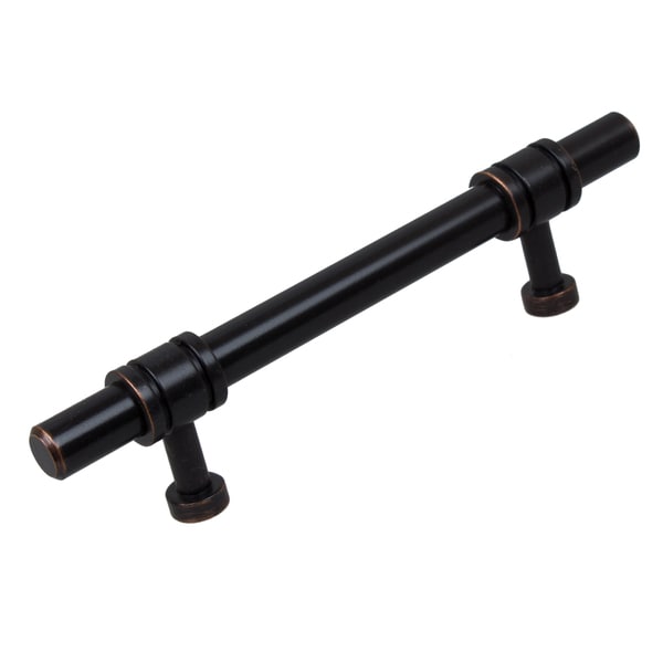 GlideRite 3.75 inch CC Oil Rubbed Bronze Solid Steel Barrel Ring Cabinet Bar Pulls (Pack of 10 or 25)