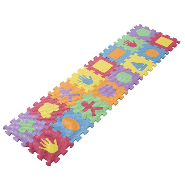 Shop Interlocking Foam Tile Play Mat With Shapes Nontoxic