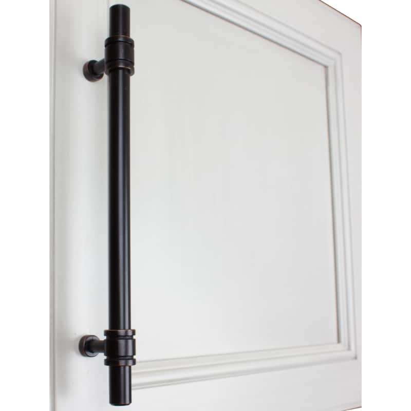 GlideRite 6-5/16 in. CC Oil Rubbed Bronze Solid Steel Barrel Ring Cabinet Bar Pulls (Pack of 10 or 25)