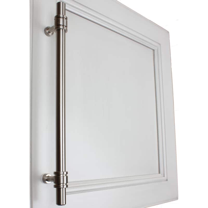 GlideRite 7.625 inch CC Satin Nickel Solid Steel Barrel Ring Cabinet Bar Pulls (Pack of 10 or 25) - 7.625" - Satin Nickel