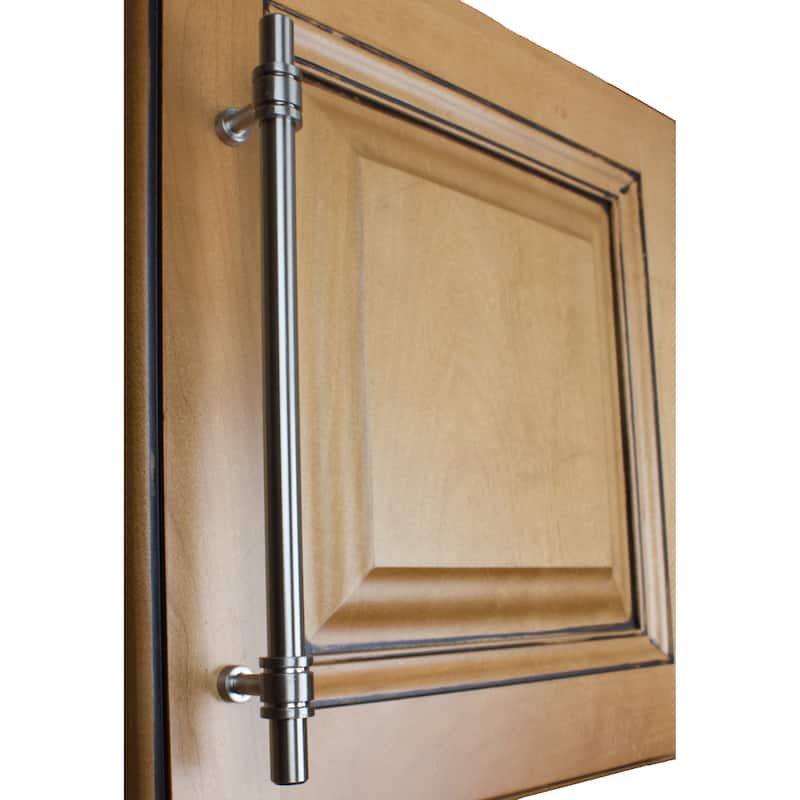GlideRite 7.625 inch CC Satin Nickel Solid Steel Barrel Ring Cabinet Bar Pulls (Pack of 10 or 25) - 7.625" - Satin Nickel