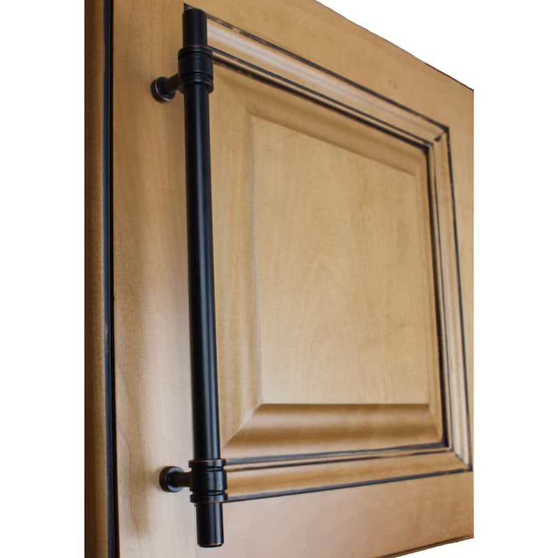 GlideRite 7.625 inch CC Oil Rubbed Bronze Solid Steel Barrel Ring Cabinet Bar Pulls (Pack of 10 or 25)