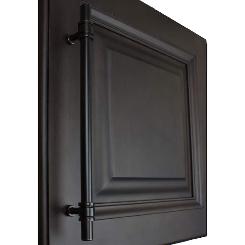GlideRite 7.625 inch CC Oil Rubbed Bronze Solid Steel Barrel Ring Cabinet Bar Pulls (Pack of 10 or 25)