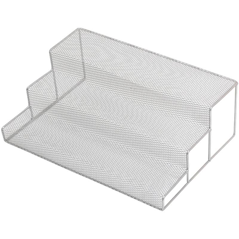 YBM Home Kitchen Mesh 3 Tier Spice Rack Step Shelf Organizer, Multipurpose,