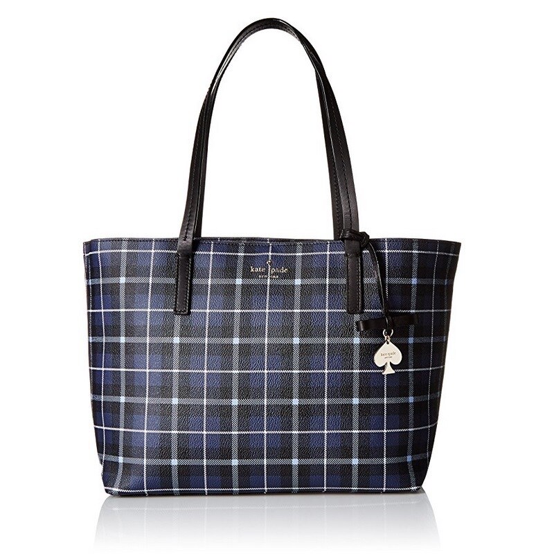 kate spade blue plaid purse